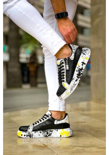 Drnds Kb-02 Kuback Bağcıklı Crocodile Siyah Sarı Günlük Erkek Ayakkabı (Numara: 42) fırsatları