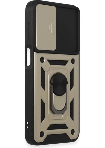 Buğz Samsung Galaxy M34 5g Kılıf Pars Lens Yüzüklü Silikon - Gold modelleri