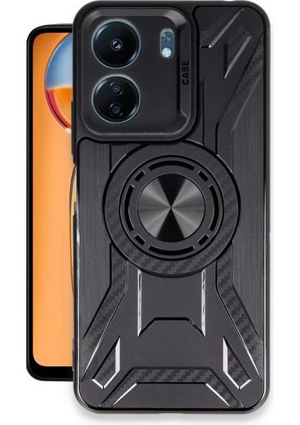 Buğz Newface Xiaomi Redmi 13C Kılıf Lincoln Silikon - Siyah