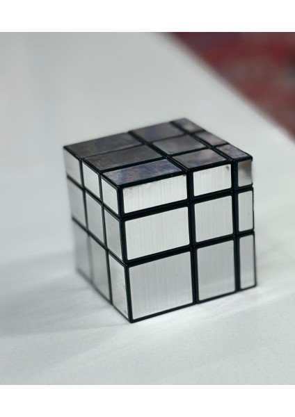 3X3X3 Mirror Sihirli Zeka Küpü Geometrik Asimetrik Gümüş Gri fiyatları