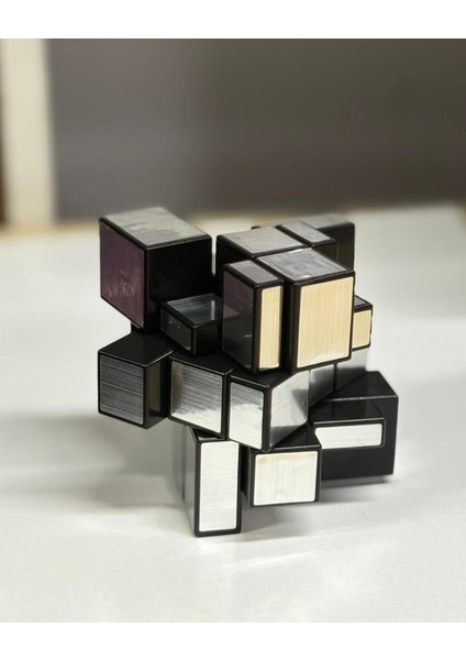 3X3X3 Mirror Sihirli Zeka Küpü Geometrik Asimetrik Gümüş Gri modelleri