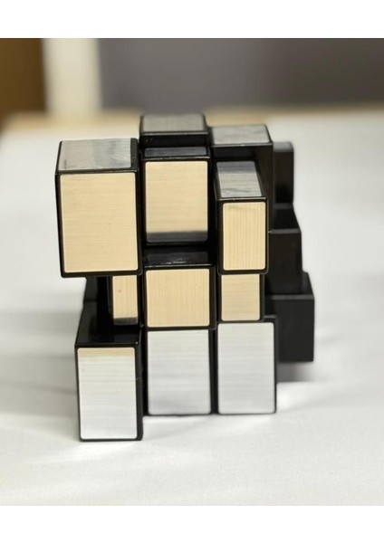 3X3X3 Mirror Sihirli Zeka Küpü Geometrik Asimetrik Gümüş Gri fırsatları