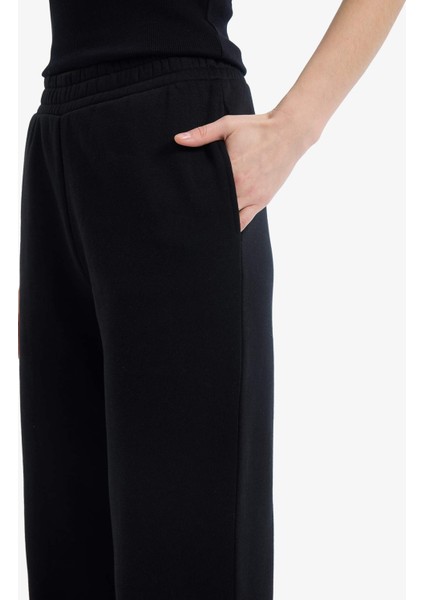 Straight Fit Kalın Eşofman Altı Beli Lastikli Cepli Yüksek Bel Basic Düz B8571AX24WN