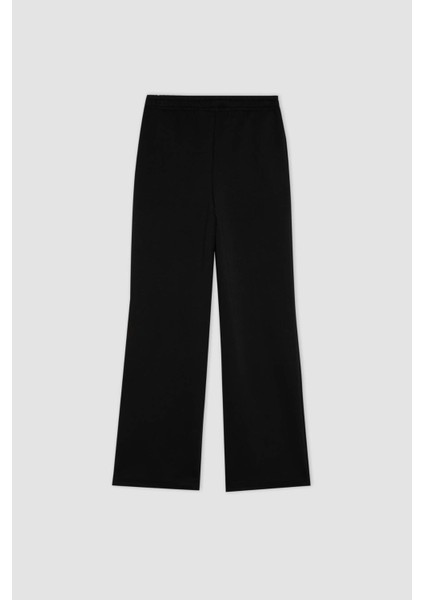 Straight Fit Kalın Eşofman Altı Beli Lastikli Cepli Yüksek Bel Basic Düz B8571AX24WN