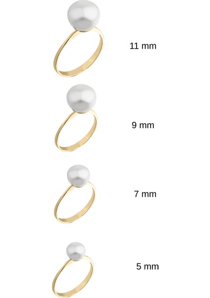 14 Ayar Altın Tek Doğal Inci Yüzük fiyatları