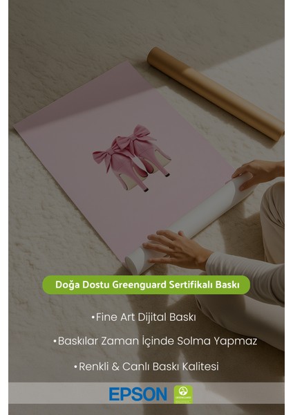 Çerçevesiz Poster Ayakkabı Desenli - Dekoratif Çerçevesiz Poster - Hediyelik Çerçevesiz Tablo APT10 fırsatları