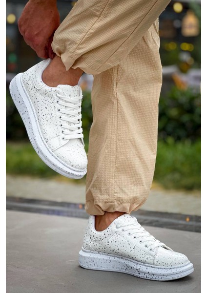 KB-X500 Kuback Beyaz Silwer Bağcıklı Günlük Erkek Ayakkabı modelleri