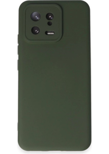 13 Kılıf Nano Içi Kadife Silikon - Koyu Yeşil