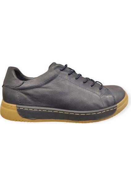 D25KA-260 Lastik Bağ Günlük Deri Kadın Ayakkabı