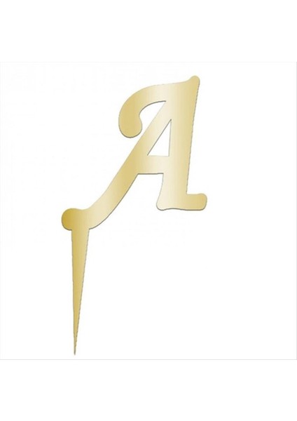 Sarı Renkli Harf Pasta ve Kek Pleksi