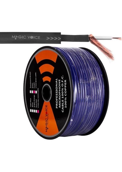 Magicvoice Mi̇krofon Kablosu Mono 1. Kali̇te 100 Metre Mor