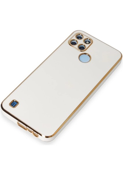 Buğz Realme C25Y Kılıf Volet Silikon - Beyaz fırsatları