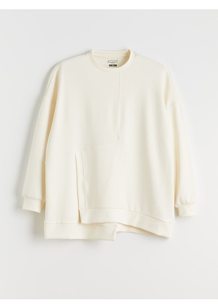 Yeni Sezon Bisiklet Yaka Kadın Spor Sweatshirt