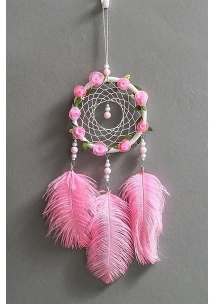 El Yapımı Kuş Tüyü ve LED Işıklı Dekoratif Asma Düş Rüya Kapanı fırsatları
