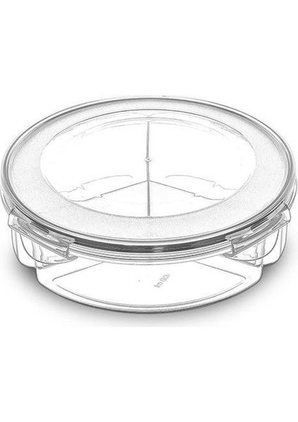 3 Bölmeli Sızdırmaz Contalı Kilitli Kapaklı 1,35 Litre Yuvarlak Erzak Saklama Kabı LC-500 indirimleri