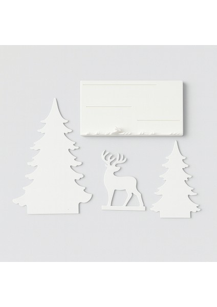 3D Baskı Dekoratif Geyik ve Çam Ağaçları Yılbaşı Aydınlatması – LED Tealight Uyumlu modelleri