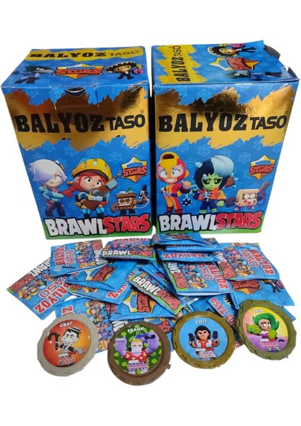 Brawl Stars Balyoz Taso 20 Adet | Mini Sürpriz Oyuncak ve Şeker Hediyeli | Hediye Paketli Oyun Kağıtları