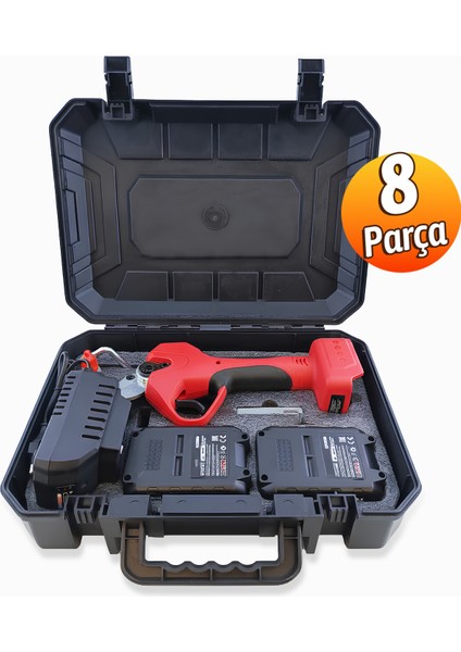 RDX9033 Akülü Dal Budama Makası Lion Bmc 35 mm Kesme Kapasitesi 2 Adet Yedek Bataryalı Dal Budama