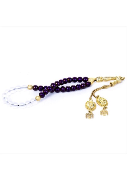 Hematit-Buzlu Kuvars Doğaltaş Tesbih 8 mm fiyatları