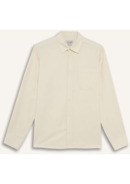 Regular Fit Polo Yaka Pamuklu Uzun Kollu Gömlek