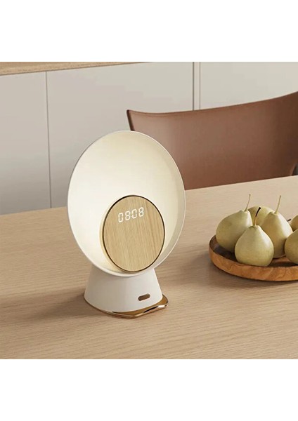 Ay Işığı Gece Işığı Kablosuz Şarj Ses Akıllı Ev Çalar Saat Bluetooth Küçük Hoparlör