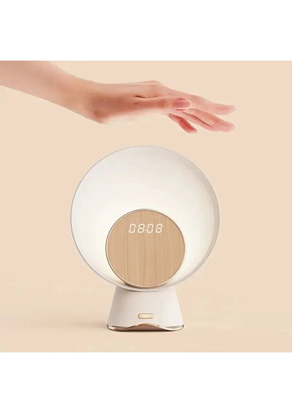 Ay Işığı Gece Işığı Kablosuz Şarj Ses Akıllı Ev Çalar Saat Bluetooth Küçük Hoparlör fiyatları