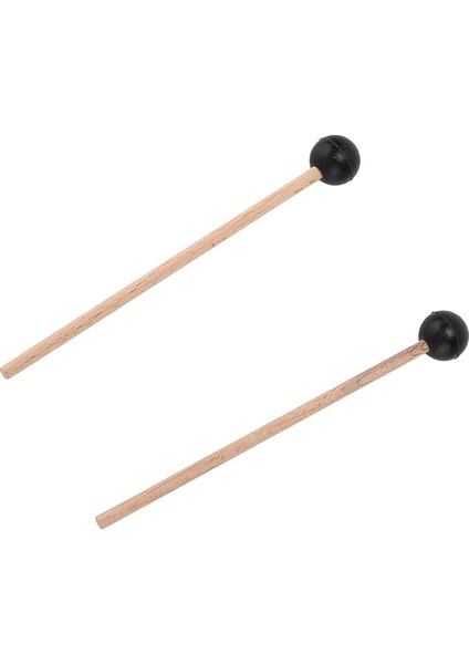 Perküsyon Aksesuarları 2 Adet Ethereal Drumstick Kauçuk Yuvarlak Kafa Ahşap Kolu Davul Çekiç Perküsyon Aksesuarları