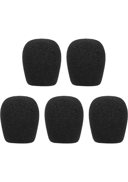 Mikrofon Rüzgarlıkları Mikrofon Köpük Kılıfları Yaka Mikrofonu Siyah, 5'li Paket Siyah D Pe