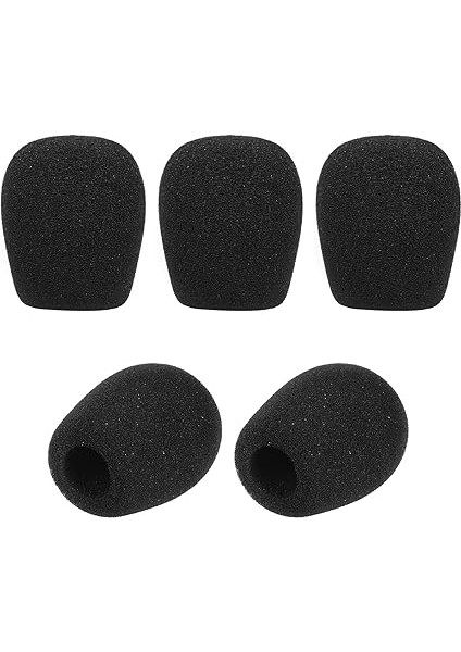 Mikrofon Rüzgarlıkları Mikrofon Köpük Kılıfları Yaka Mikrofonu Siyah, 5'li Paket Siyah D Pe fırsatları