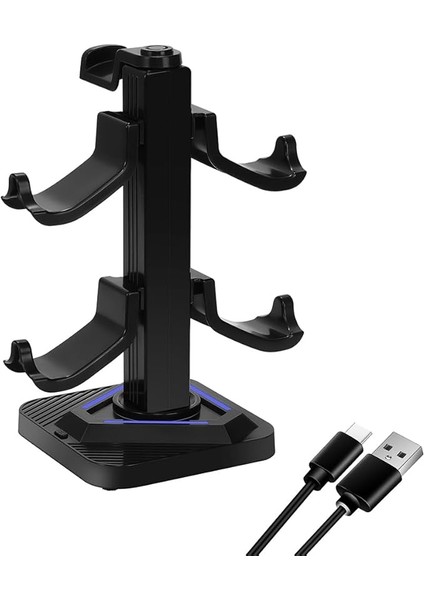 Evrensel Kontrolörler Için Rgb Aydınlatma ve USB Bağlantı Noktalı Oyun Kulaklıkları Standı