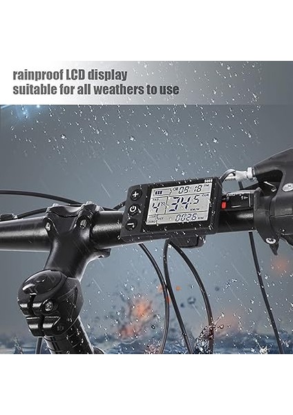 LCD Enstrüman Denetleyici Denetleyici Ölçer Metre Kontrolü 24V/36V Elektrikli Bisikletler Için Sessiz Fırçasız Motorlu Scooterlar Kolay Kurulum ((36V/48V 250W/350W)) indirimleri