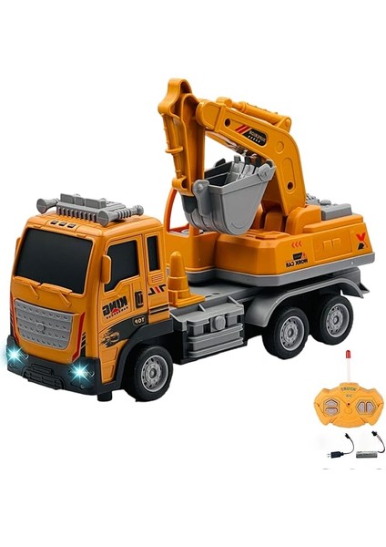 Kumandalı Şarjlı Full Fonksiyon Işıklı Inşaat Makineleri 27 Mhz 1:16 Ölçek (Kepçe)