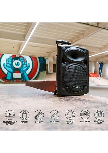 - PORT15UHF-BT - Taşınabilir Hoparlör, 15 Inç (38 Cm)/maks. 800W, 2 Mikrofonlu (Vhf), Uzaktan Kumanda ve Koruyucu Kılıf - Bluetooth, Usb, Sd - 6-8 Saat Bağımsız Çalışma Süresi modelleri