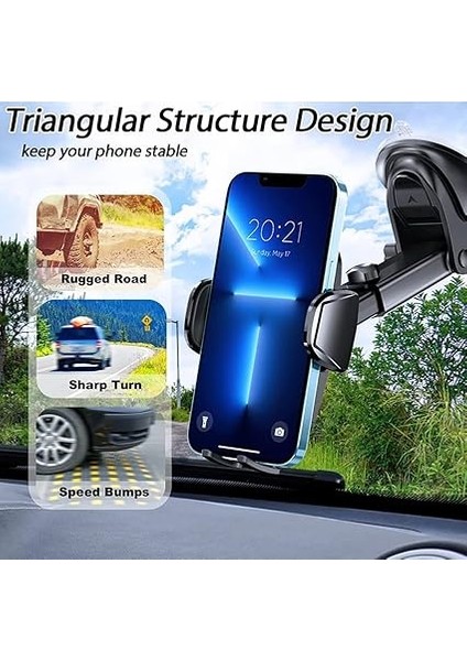 Vantuzlu Telefon Tutucu Otomatik Klipsli Araba Ayarlanabilir Cam ve Torpido Için Yüksek Kalite Tutucu fırsatları