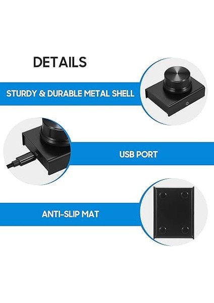 USB Ses Kontrol Düğmesi Bilgisayar Dizüstü Bilgisayar Için Tek Anahtar Sessiz Ses Denetleyicisi Tak ve Çalıştır Pc Hoparlör Ses Ayarlayıcı Win 10/8/ 7/ Vista/xp/mac ile Uyumlu indirimleri