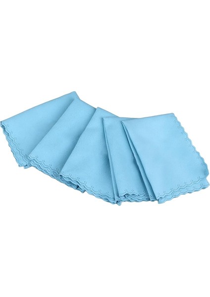 Piyano Temizleme Bezi Etkili Pamuklu Kumaş Gitar Bas Kemanı Için Müzikal Parlatma Bezi, Çok Çeşitli Aletler ve Eşyalar Için 5 Parça (Gök Mavisi) fiyatları