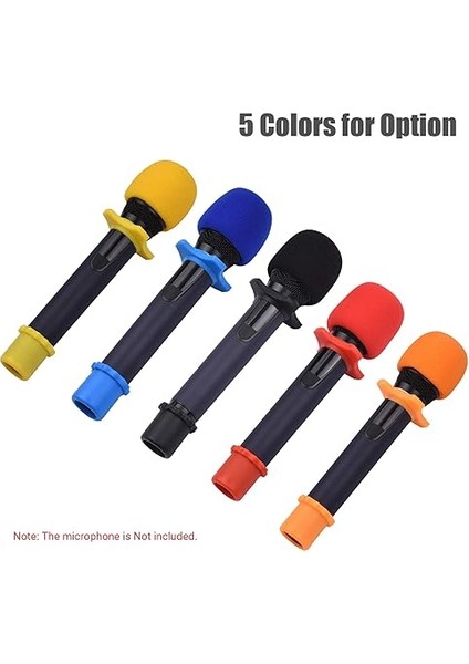 Koruma Aksesuar Seti Köpük Ön Camlı, Yuvarlanma Önleyici Silikon Halka Alt Çubuk Kovan Tutucu Kablosuz El Mikrofonu Için fiyatları
