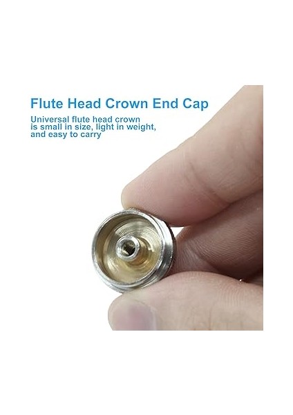 Flüt Başlı Taç Vidalı Kapak, Gümüş Flüt Baş Eklemi Vidalı Kapak Onarım Parçaları Enstrüman Aksesuarı modelleri
