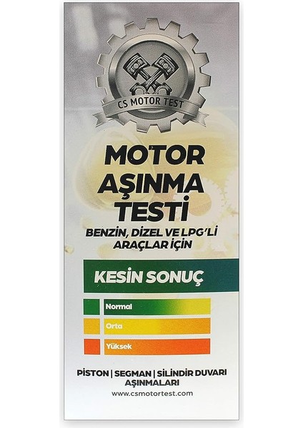 Motor Test Aşınma ve Conta Kaçak Testi- Avantajlı 2'li Paket indirimleri