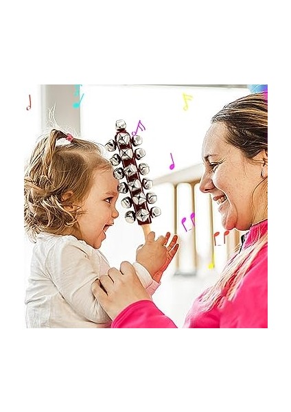 El Çanları, Jingle Bells Oyuncak, Glockeninstrumente Handglocke Schlittenglocken Jingler Bell Stick, Erken Eğitim Için Noel Bells Ahşap El Schlittenglocken, Çocuklar indirimleri