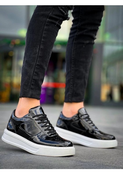 Drnds Kb-X8 Kuback Siyah Rugan Detaylı Beyaz Yüksek Taban Günlük Spor Ayakkabı (Numara: 43) fırsatları