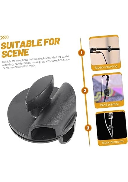 2ADET Mikrofon Standı Için Dönme Özellikli Klips Dayanıklı ve Malzeme ile Canlı Yayın Ekipmanları Için Uygun Mikrofon Tutucu Kelepçe fırsatları