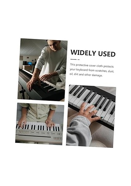 Elektronik Piyano Kılıfı 61 Tuşlu Klavye Toz Geçirmez Suya Dayanıklı Tuval Basit Stil Enstrümanınızı Korur indirimleri