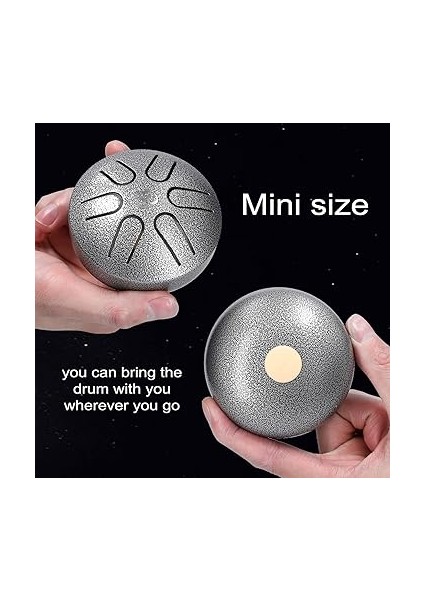 Davul 3 Inç 6 Ton Çelik Dil Davul Handpan Drumsticks Perküsyon Müzik Enstrümanları fırsatları