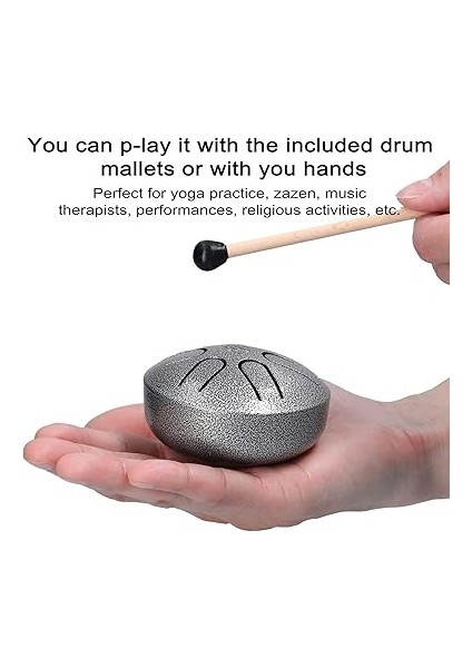Davul 3 Inç 6 Ton Çelik Dil Davul Handpan Drumsticks Perküsyon Müzik Enstrümanları indirimleri