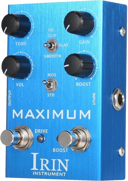 Overdrive Gitar Efekt Pedalı 2 Geçiş Modu Anahtarı Ton/kazanç/ses/güçlendirme Kontrolleri Elektrik Gitar Için - Mum Mavi