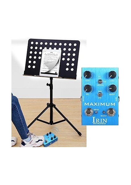 Overdrive Gitar Efekt Pedalı 2 Geçiş Modu Anahtarı Ton/kazanç/ses/güçlendirme Kontrolleri Elektrik Gitar Için - Mum Mavi modelleri