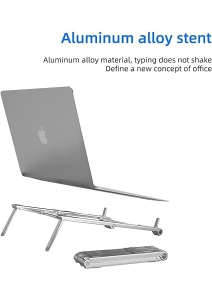 Ayarlanabilir Yüksek Kalite Metal Laptop Dizüstü Stand, Katlanabilir Taşınabilir Laptop, Tablet Telefon Yükseltici Standı Tutucusu, ipad Uyumlu, macbook Uyumlu fırsatları