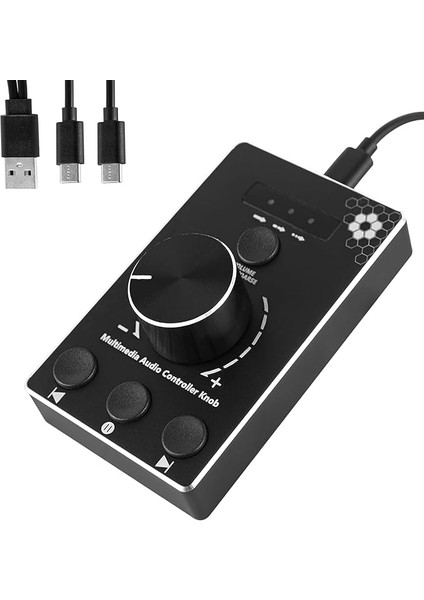 Ses Düğmesi, Pc Için USB Ses Kontrol Düğmesi, Tek Tıkla Sessiz Işlevli Multimedya Denetleyici Düğmesi ve Win ve Mac Için 3 Ses Kontrol Modu Ozu8