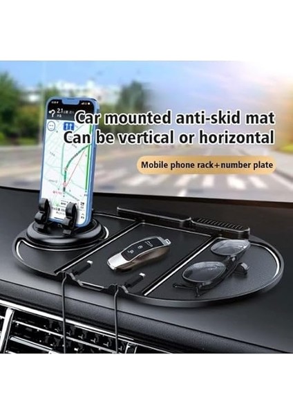 Fonksiyonlu Araç Içi Organizer, Telefon Numaratör, Telefon Tutucu ve Kaymaz Mat, Numaratörlü, 27.5X18.5 Cm, Siyah fırsatları